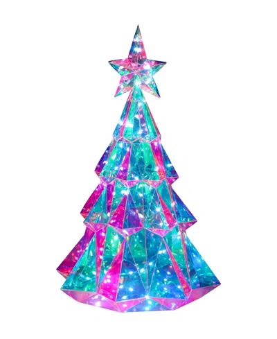 Kurt Adler 20-inch Pre-lit Multifunction Rgb Led Smart Holographic Christmas Tree In Multicolored