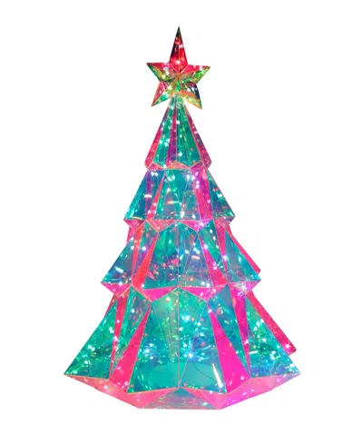 Kurt Adler 25.5-inch Pre-lit Multifunction Rgb Smart Holographic Christmas Tree In Multicolored