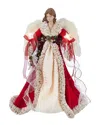 Kurt Adler Red & Ivory Angel Tree Topper