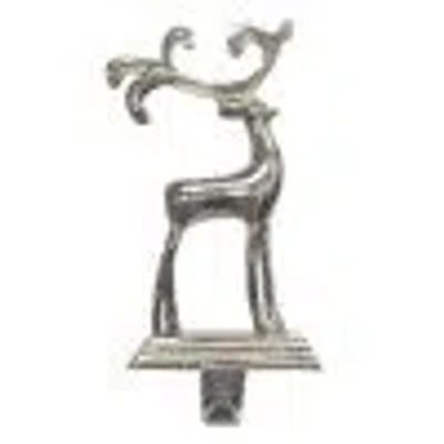 Kurt Adler Reindeer Holder Stocking In Silver