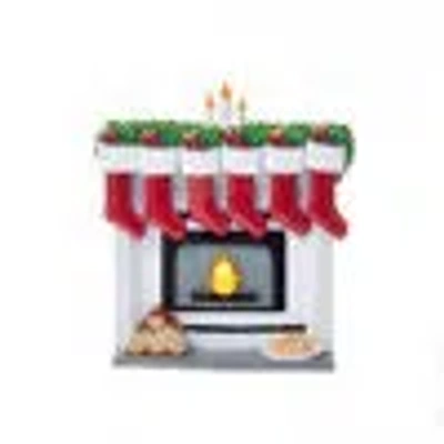 Kurt Adler Resin Fireplace Tabletop Dacor Figurine