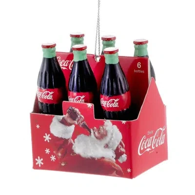 Kurt Adler Resin Ornament For Christmas Tree, Coca-cola 6-pack In Multicolored