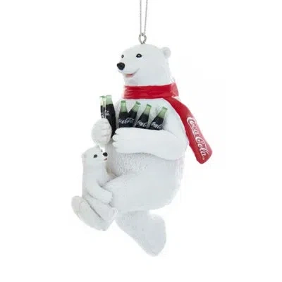 Kurt Adler Resin Ornament For Christmas Tree, Coca-cola Polar Bear With Cub In Multicolored
