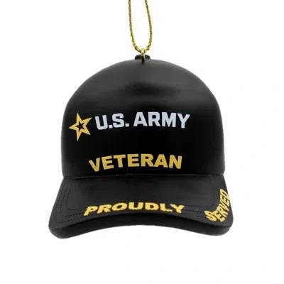 Kurt Adler Resin Ornament For Christmas Tree, U.s. Army Veteran Cap In Multicolored