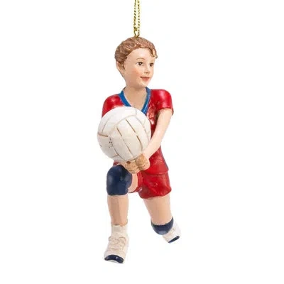 Kurt Adler Resin Ornament For Christmas Tree, Volleyball Girl In Multicolored