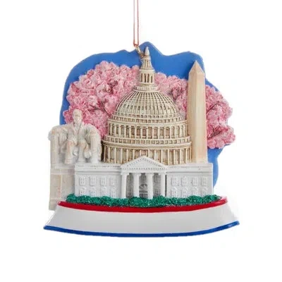 Kurt Adler Resin Ornament For Christmas Tree, Washington Dc Scene In Multicolored