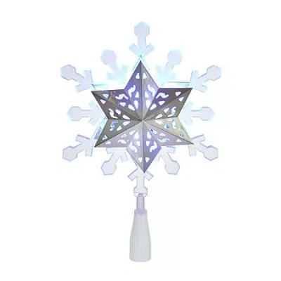 Kurt Adler Rotating Blue And White Led Lighted Snowflake Treetop