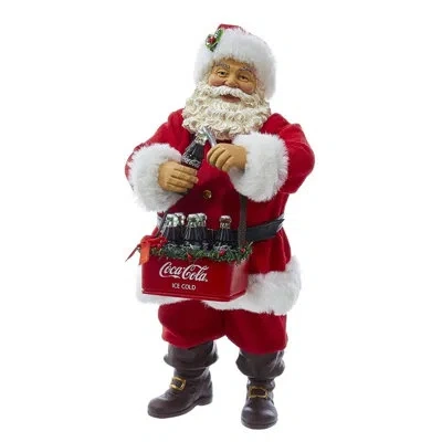 Kurt Adler Santa Opening Coke In Multicolored