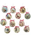 Kurt Adler Set Of 12 Days Of Christmas Ornaments