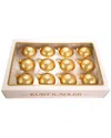 Kurt Adler Set Of 12 Gold Pattern Ball Ornaments