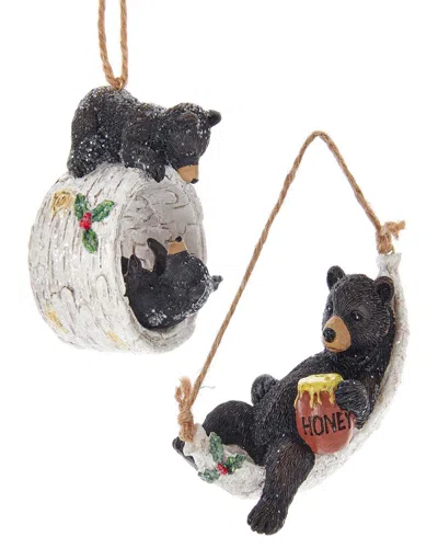 KURT ADLER KURT ADLER SET OF 2 LITTLE BEARS ORNAMENTS