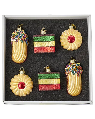 Kurt Adler Set Of 3 6 2-3in Noble Gems Glass Cookie Ornaments