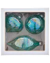 Kurt Adler Set Of 3 80mm Finial/onion/ball Ornaments