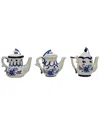 Kurt Adler 2.38-2.56porc Delft Blue Teapot 3a In Blue
