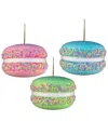 Kurt Adler Set Of 3 Hot Pink In Multi
