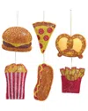 Kurt Adler Set Of 6 Bedazzled Food Ornaments In Multi