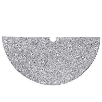 Kurt Adler Silver Sequined Tree Skirt