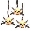 Kurt Adler Skull With Silver Sword 10 Light String Lighting