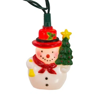 Kurt Adler Snowman With Tree 10 Light String Lights