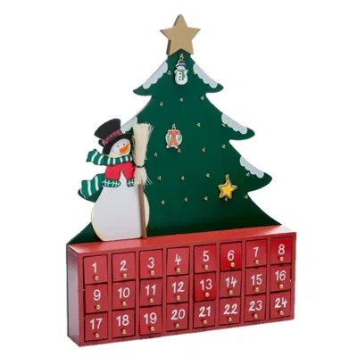 Kurt Adler Snowman With Tree Advent Calendar In Multicolored