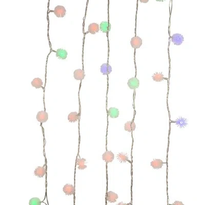 Kurt Adler Spiked Snowball 50 Light String Lights