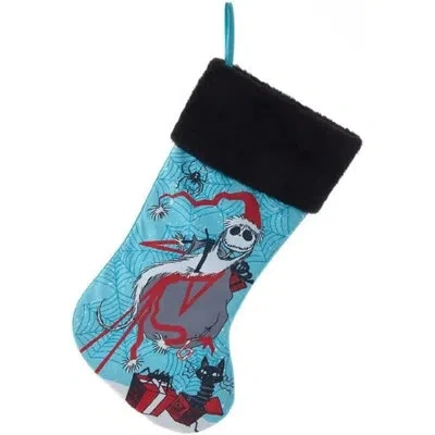 Kurt Adler Stocking In Blue,black,red