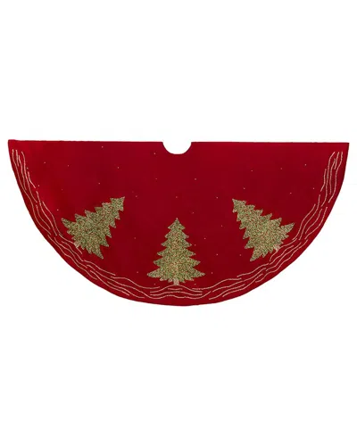 Kurt Adler Tree Skirt In Red