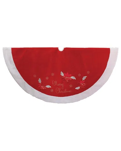 Kurt Adler Tree Skirt In Red