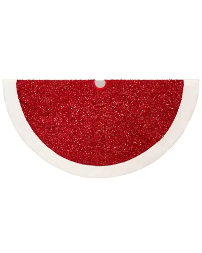 Kurt Adler Tree Skirt In Red