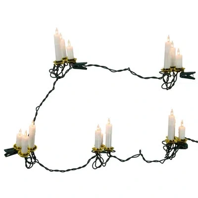 Kurt Adler Triple Candle Extended 15 Light String Lights In Clear
