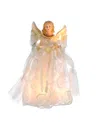 Kurt Adler Ul 10-light 10-inch Gold And Ivory Angel Treetop In No Color