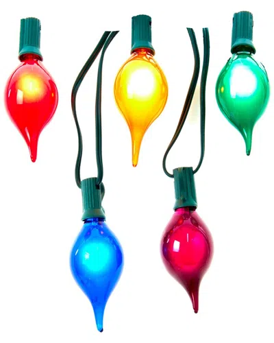 KURT ADLER KURT ADLER UL 10-LIGHT G45 MULTI TEARDROP LIGHT SET