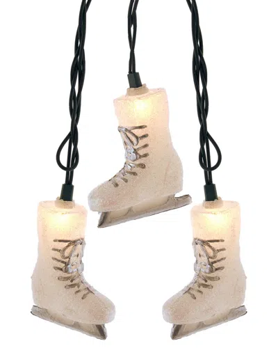 Kurt Adler Ul 10-light Ice Skate Boots Light Set In Multi