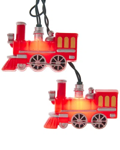 KURT ADLER KURT ADLER UL 10-LIGHT RED TRAIN LIGHT SET