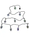 Kurt Adler Ul 10-light Rgb Led Glitter Skull Light Set