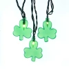 Kurt Adler Ul 10-light Shamrock Light Set In Green