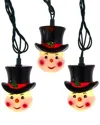 Kurt Adler Ul 10-light Snowman Head Light Set In Multi