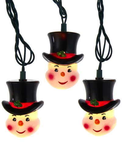 KURT ADLER KURT ADLER UL 10-LIGHT SNOWMAN HEAD LIGHT SET