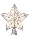 Kurt Adler Ul 10-light Trimmed Capiz Inspired Star Treetop In Metallic
