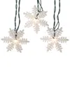 Kurt Adler Ul 10-light White Snowflake Party Light Set In White
