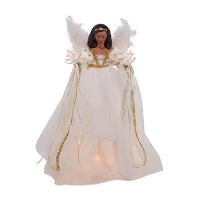 Kurt Adler Ul 10l Black Angel Christmas Tree Topper In Neutral