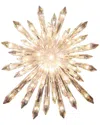 Kurt Adler Ul 30-light Crystal Snowflake Treetop In Pink