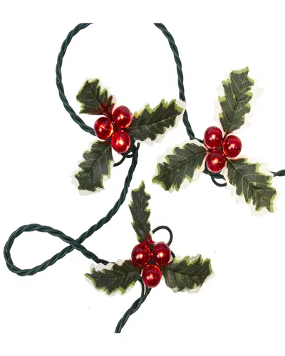 Kurt Adler Ul 36-light Holly Berry Clusters Light Set In Multi