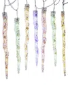 Kurt Adler Ul 60-light Dual Color Multicolor/warm White Led 12pc Icicle String Light Set In Multi