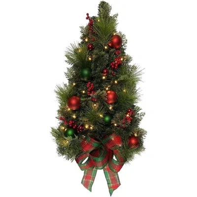 Kurt Adler Wall Tree With Bow In Multicolor