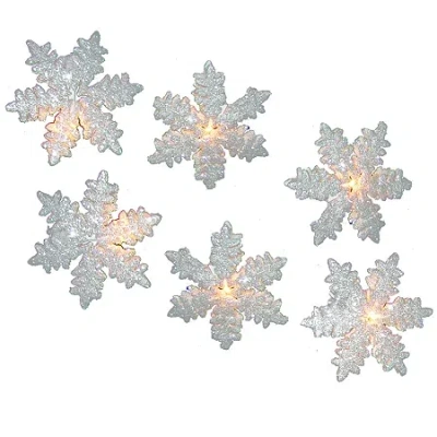 Kurt Adler White Snowflake Light Set In Multi