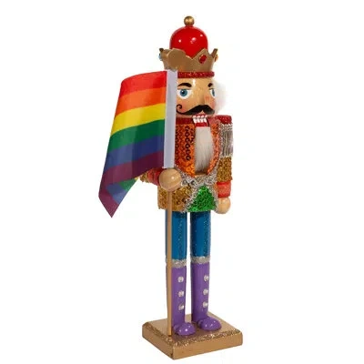 Kurt Adler Wooden Pride Nutcracker In Multi
