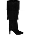 Kurt Geiger 100mm Shoreditch Fringed Boots In Black