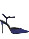 Kurt Geiger 105mm Eagle Crystal-embellished Ankle-strap Sandals In Blue