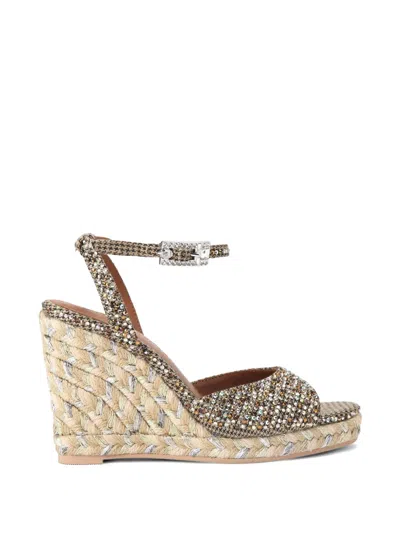 Kurt Geiger 105mm Houndstooth Espadrilles Sandals In Multi